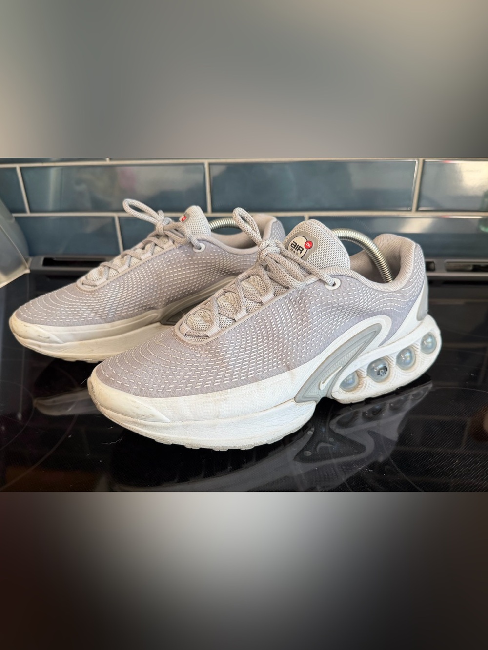 Nike Air Max DN Light Gray and White Running Shoes Mens 9.5